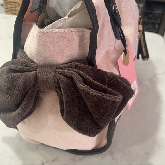 JUICY COUTURE DREAMY TOTE! Chocolate and pink!!!! New!! - Picture 5 of 8